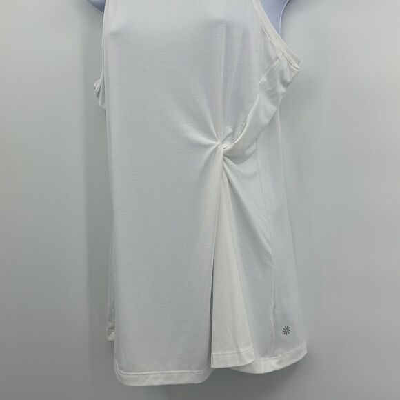 Athleta White Tank with Twist Detail Sz M‎ - Picture 2 of 7